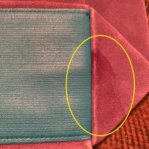 Furla Tribe Reversible Tote – Teal & Purple Italian Suede + Saffiano Leather - Picture 9 of 10